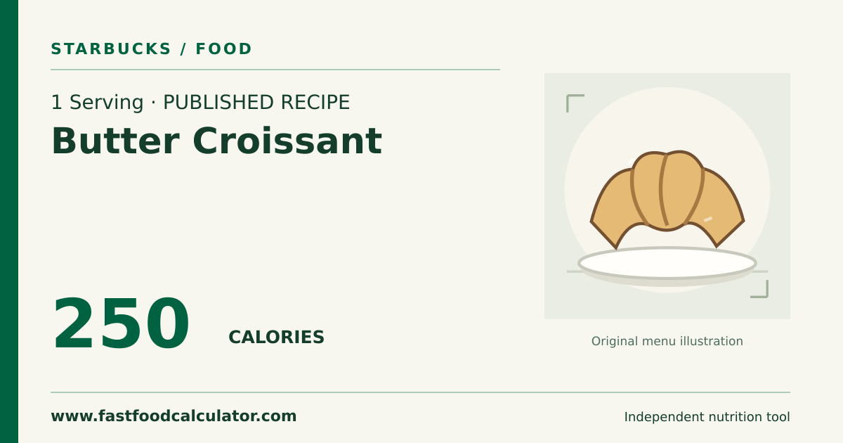 Illustrated share card for 1 Serving Butter Croissant