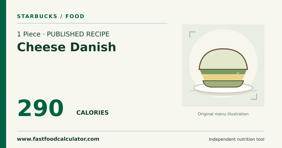 Illustrated share card for 1 Piece Cheese Danish