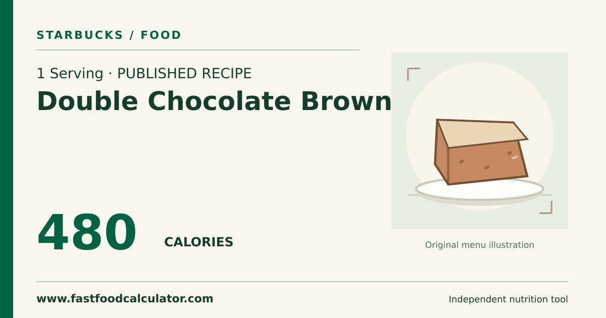 Illustrated share card for 1 Serving Double Chocolate Brownie