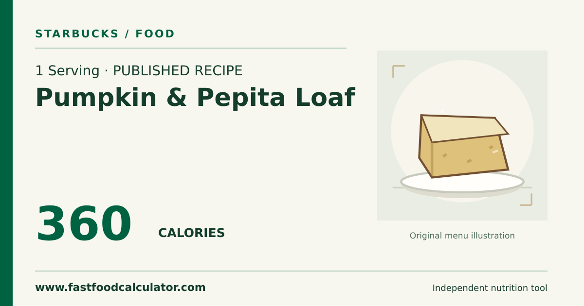 Illustrated share card for 1 Serving Pumpkin & Pepita Loaf
