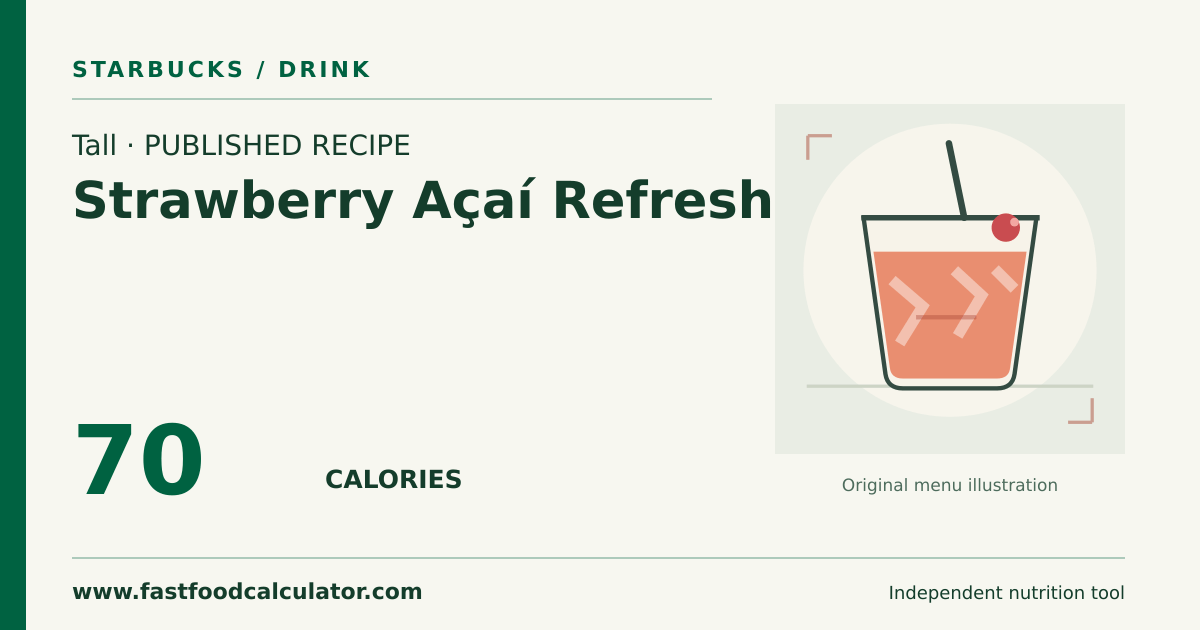 Illustrated share card for Tall Strawberry Açaí Refresher