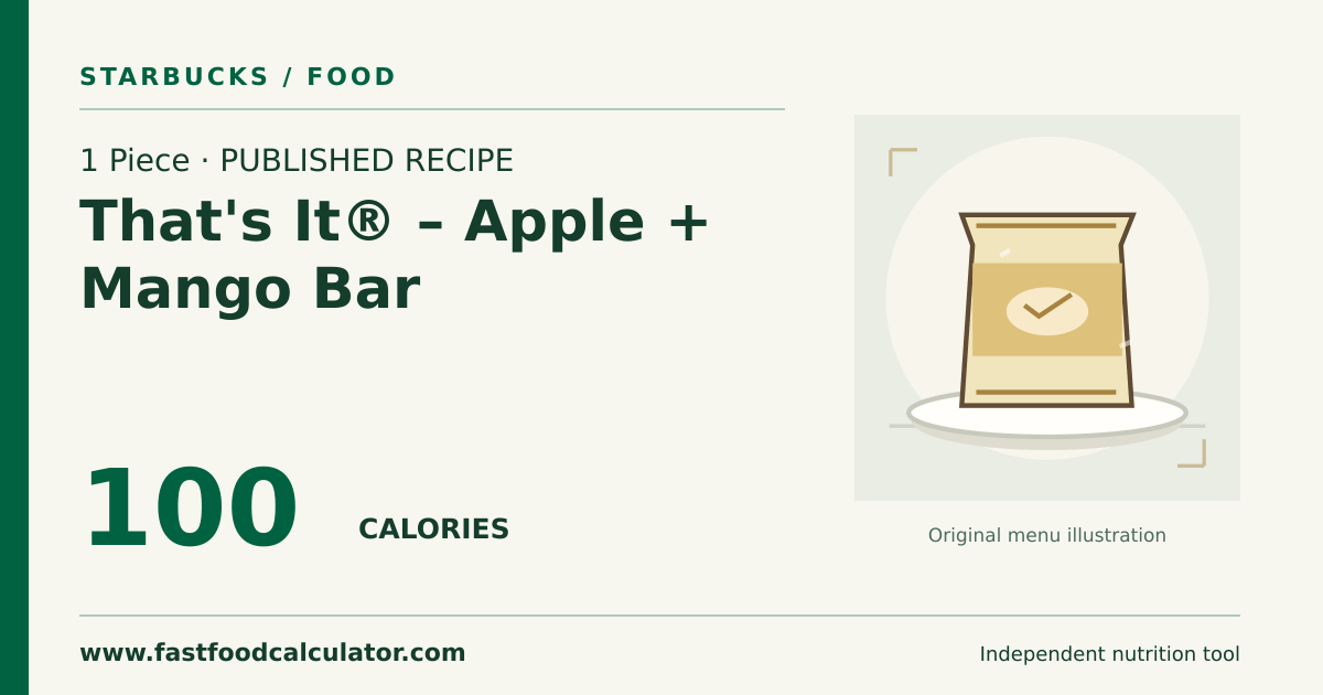 Illustrated share card for 1 Piece That's It® – Apple + Mango Bar