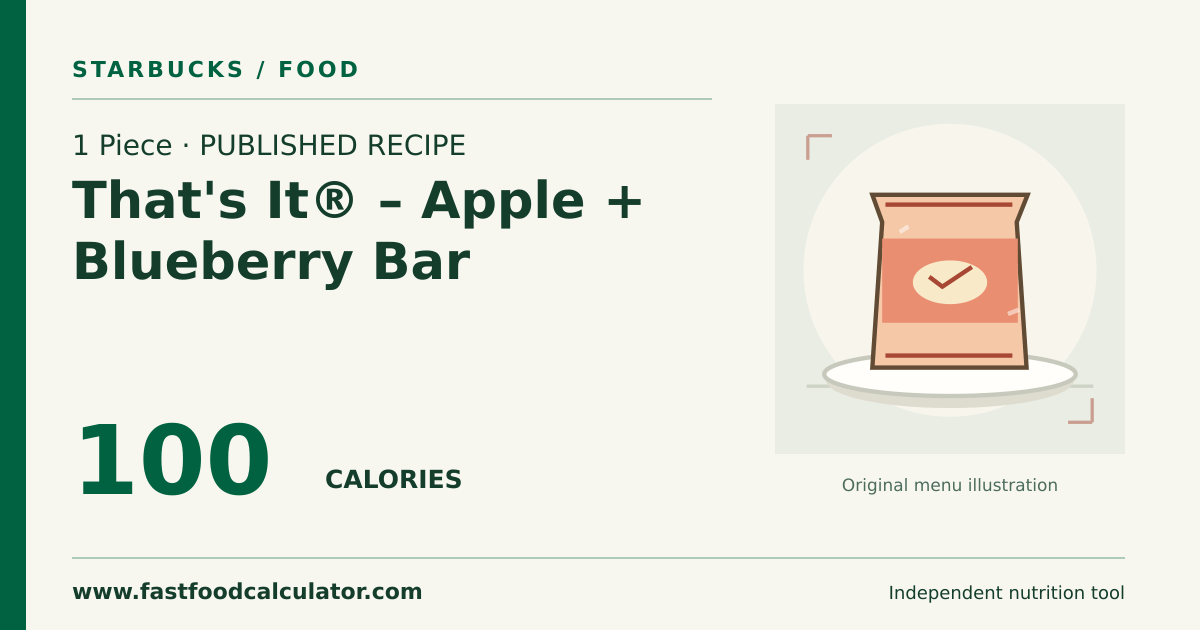 Illustrated share card for 1 Piece That's It® – Apple + Blueberry Bar