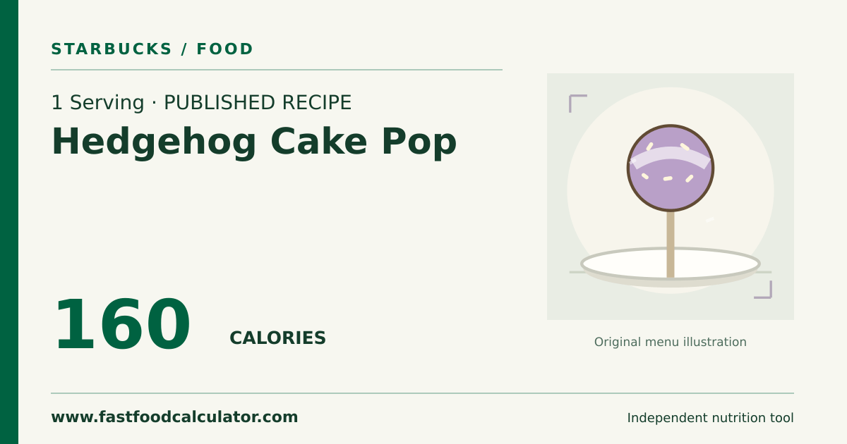 Illustrated share card for 1 Serving Hedgehog Cake Pop