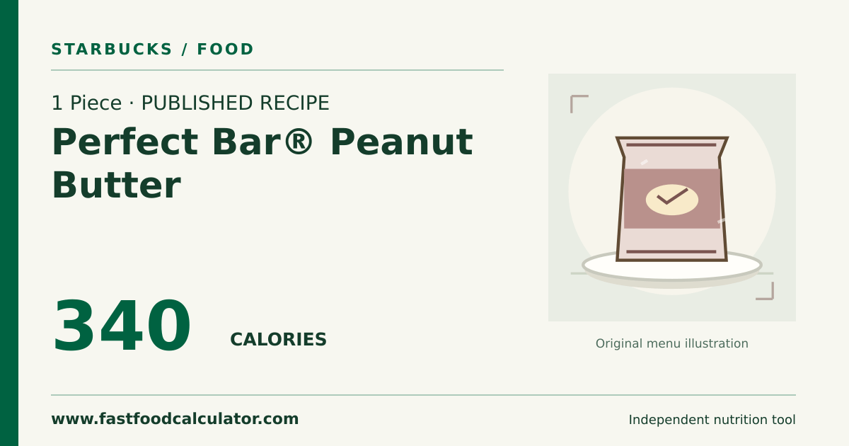 Illustrated share card for 1 Piece Perfect Bar® Peanut Butter