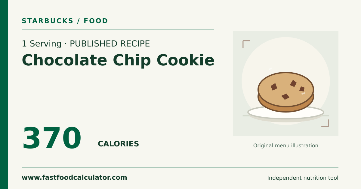 Illustrated share card for 1 Serving Chocolate Chip Cookie