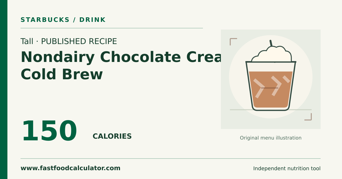 Illustrated share card for Tall Nondairy Chocolate Cream Cold Brew