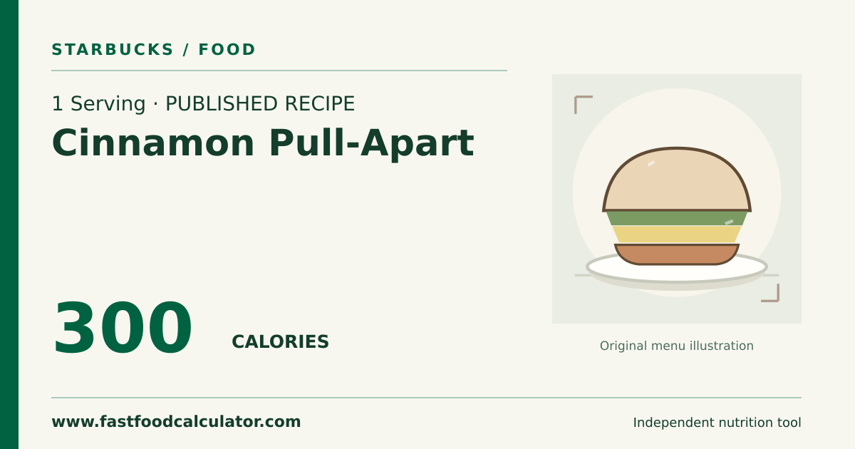 Illustrated share card for 1 Serving Cinnamon Pull-Apart