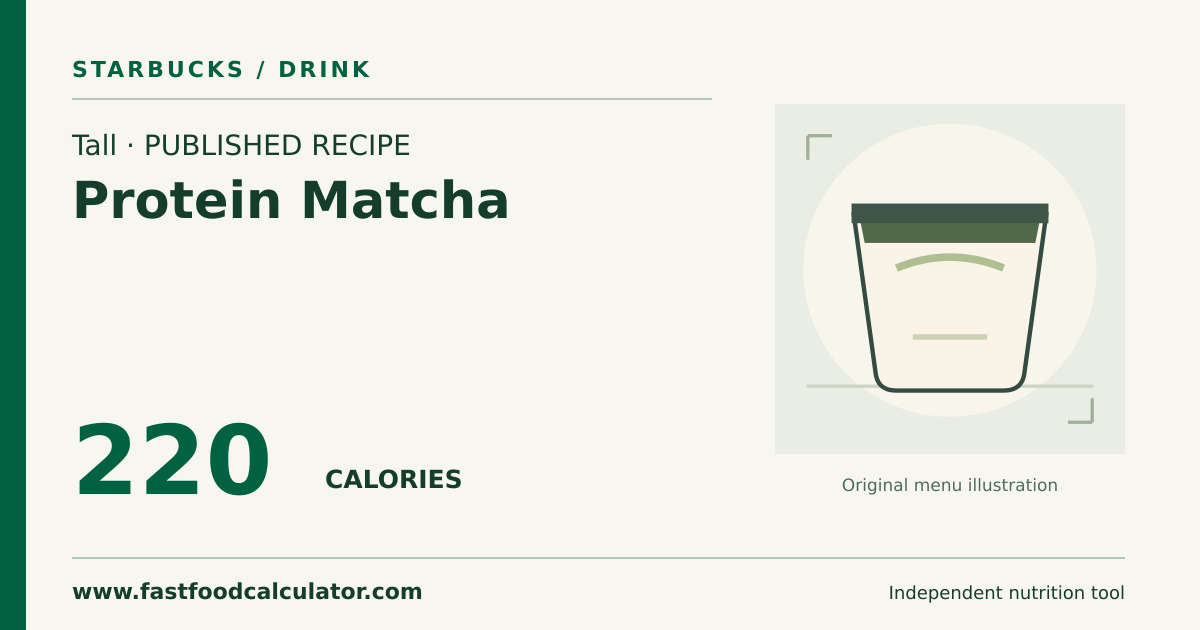 Illustrated share card for Tall Protein Matcha