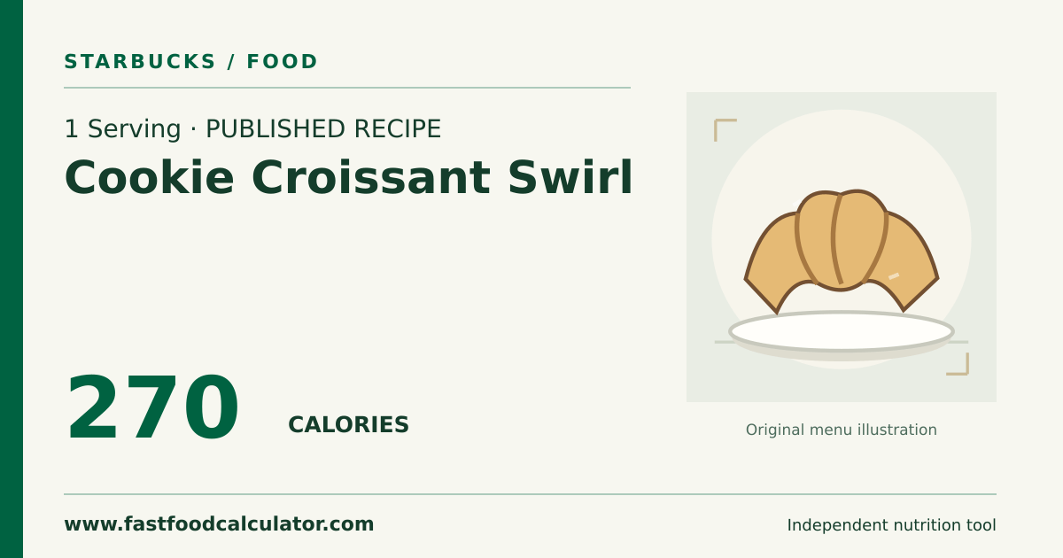 Illustrated share card for 1 Serving Cookie Croissant Swirl