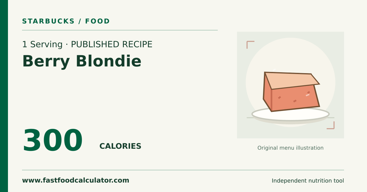 Illustrated share card for 1 Serving Berry Blondie