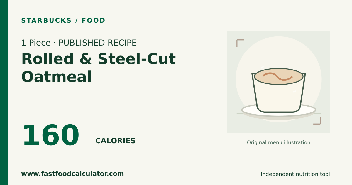 Illustrated share card for 1 Piece Rolled & Steel-Cut Oatmeal