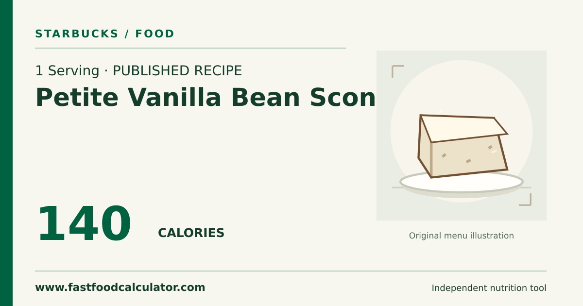Illustrated share card for 1 Serving Petite Vanilla Bean Scone