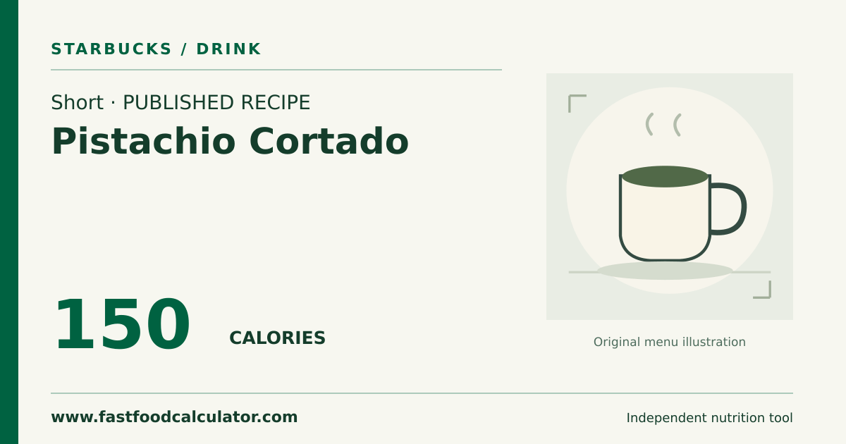 Illustrated share card for Short Pistachio Cortado
