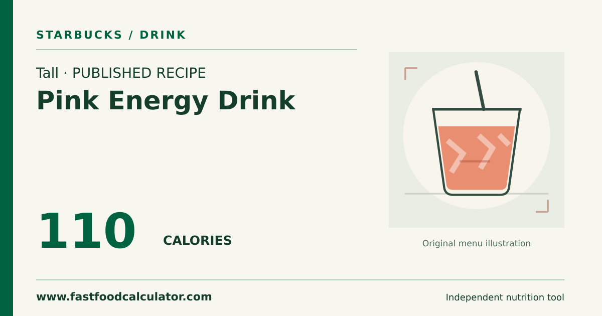 Illustrated share card for Tall Pink Energy Drink