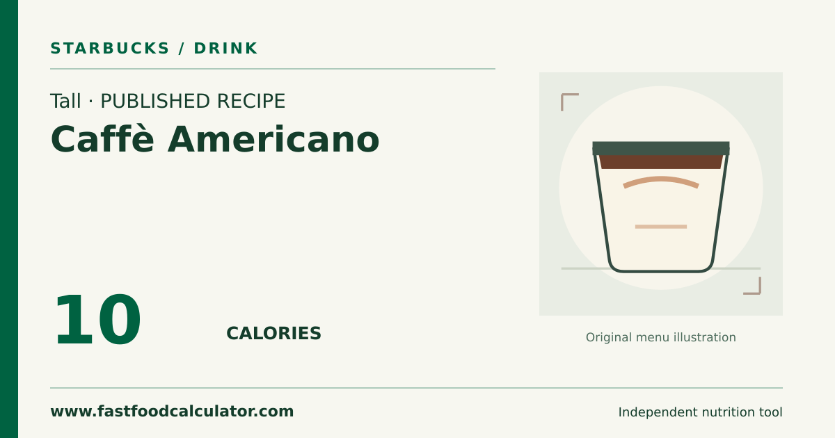 Illustrated share card for Tall Caffè Americano
