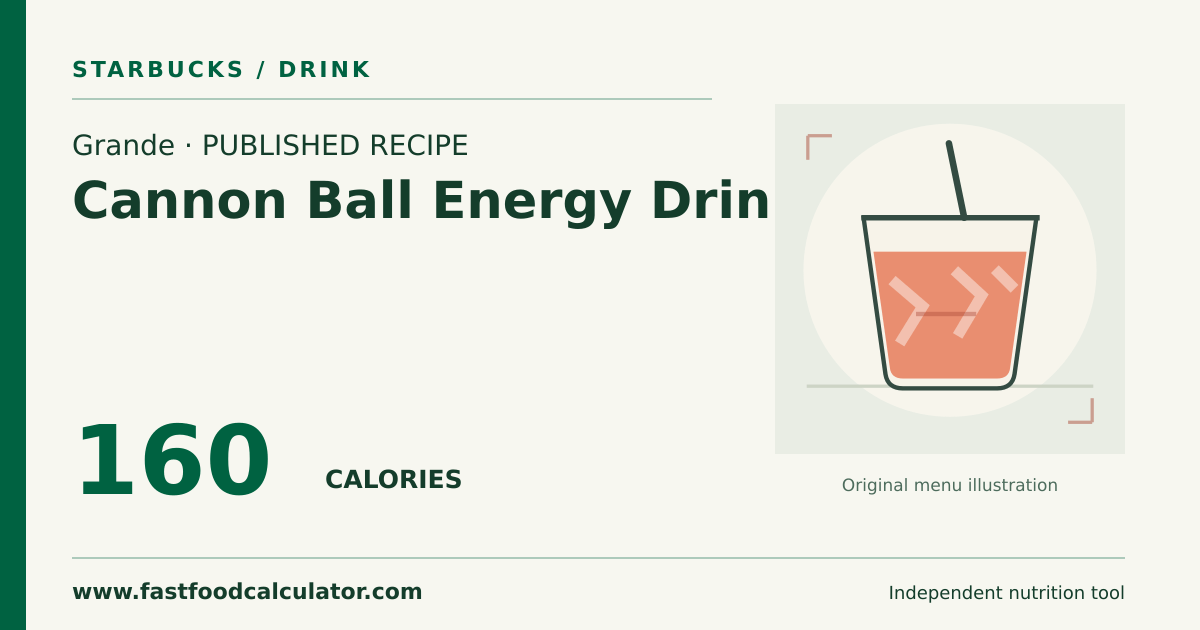 Illustrated share card for Grande Cannon Ball Energy Drink