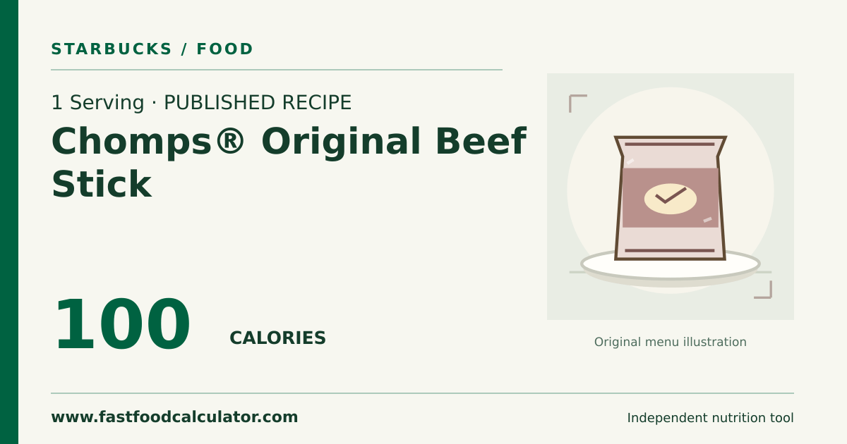 Illustrated share card for 1 Serving Chomps® Original Beef Stick