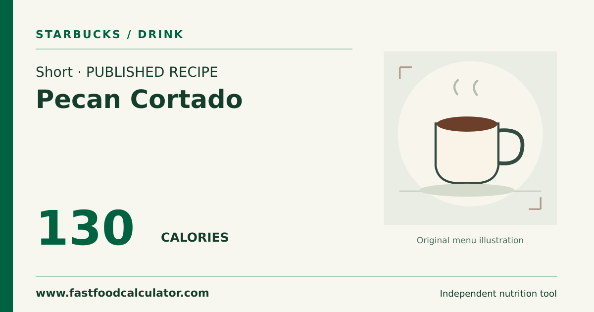 Illustrated share card for Short Pecan Cortado