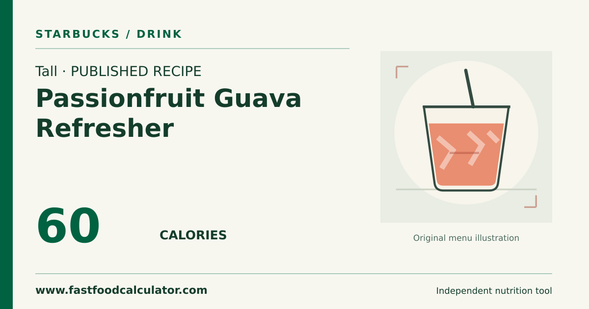 Illustrated share card for Tall Passionfruit Guava Refresher