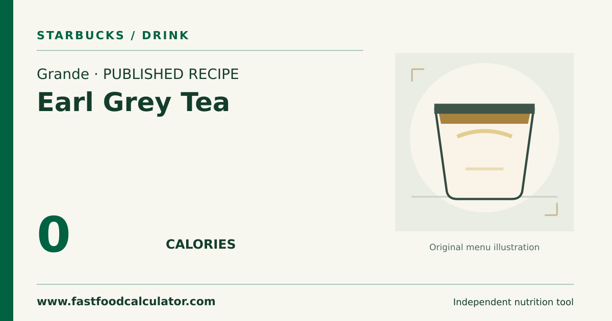 Illustrated share card for Grande Earl Grey Tea