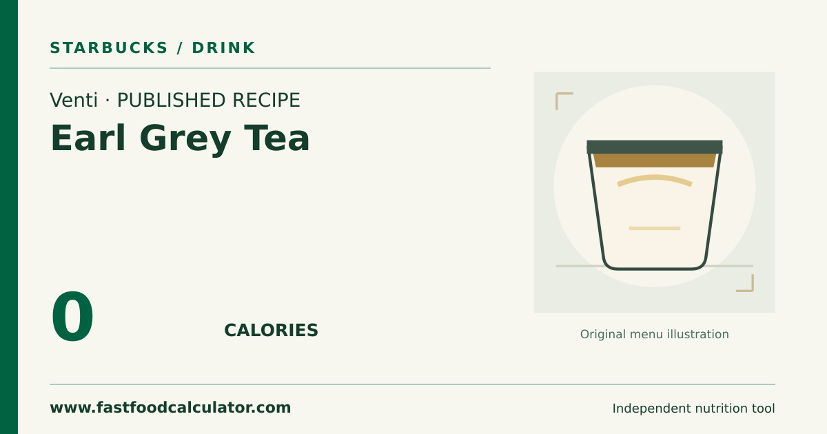 Illustrated share card for Venti Earl Grey Tea