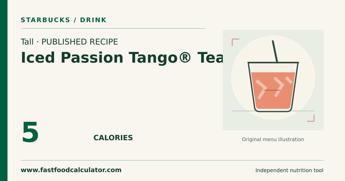 Illustrated share card for Tall Iced Passion Tango® Tea
