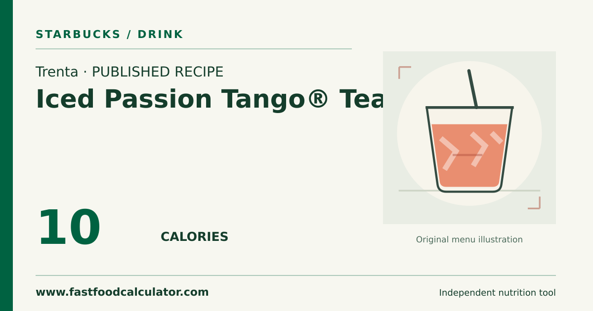 Illustrated share card for Trenta Iced Passion Tango® Tea