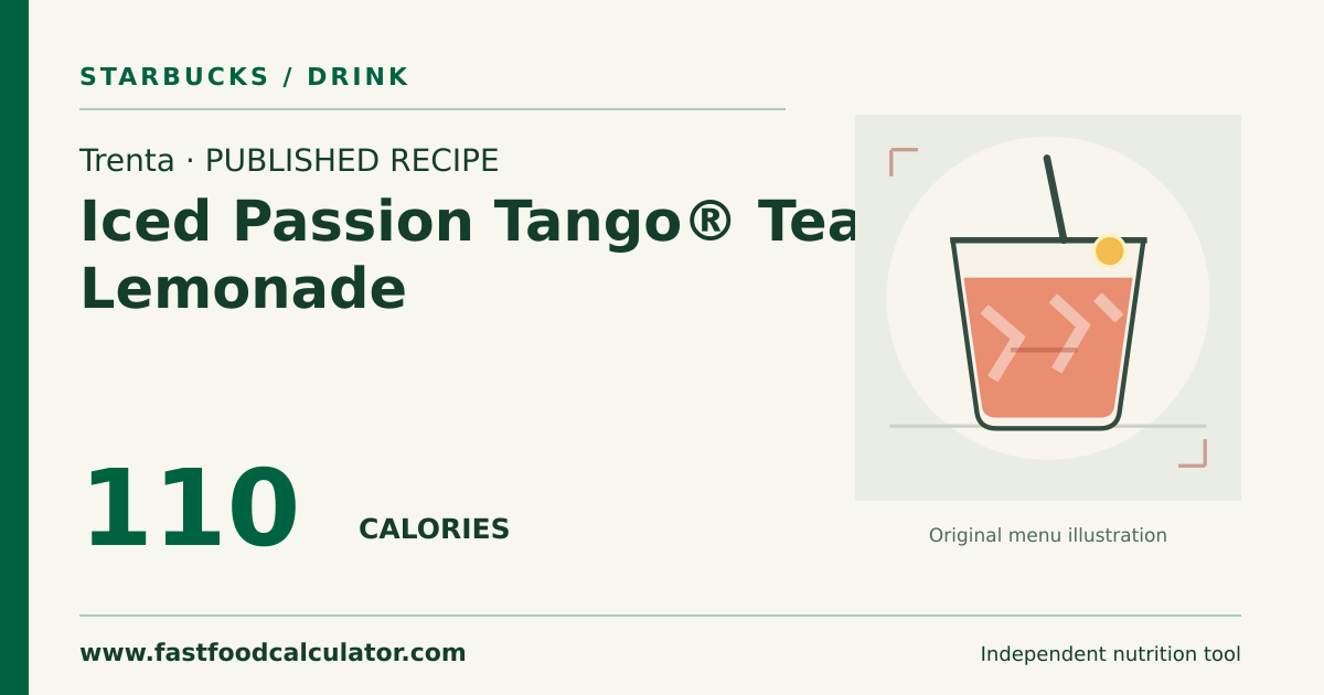 Illustrated share card for Trenta Iced Passion Tango® Tea Lemonade