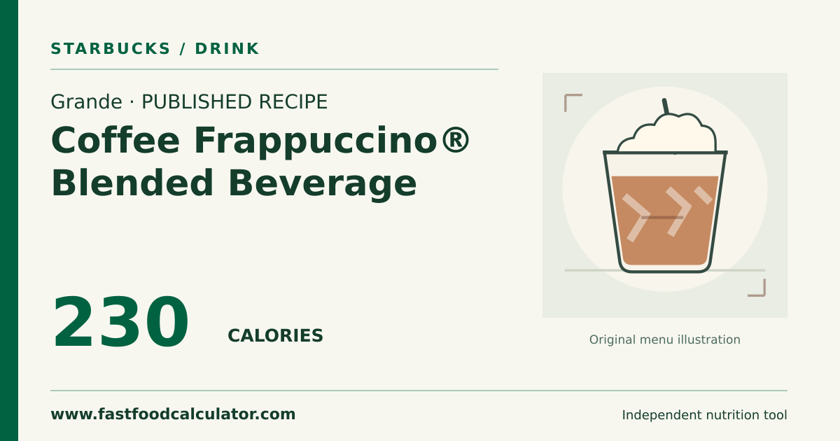 Illustrated share card for Grande Coffee Frappuccino® Blended Beverage