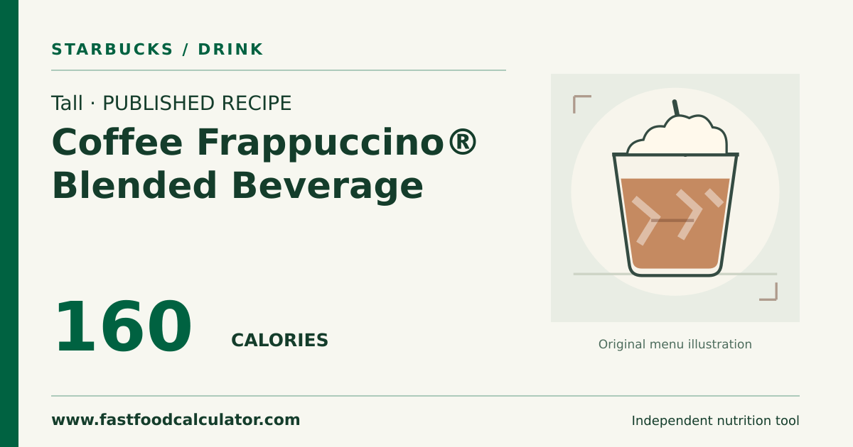 Illustrated share card for Tall Coffee Frappuccino® Blended Beverage