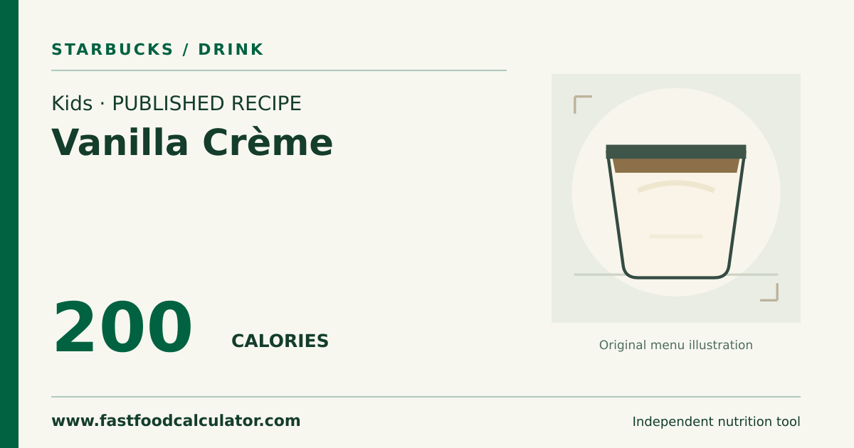Illustrated share card for Kids Vanilla Crème